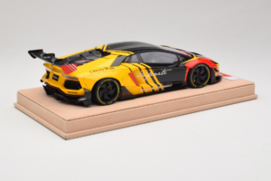 Lamborghini Aventador Liberty Walk Infinite Črn Rumena Timothy & Pierre 1:18 REMC035 Kovina – slika 3 od 7