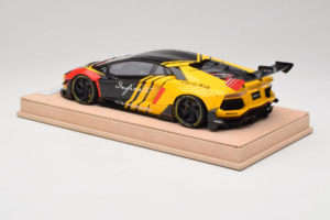 Lamborghini Aventador Liberty Walk Infinite Črn Rumena Timothy & Pierre 1:18 REMC035 Kovina – slika 5 od 7