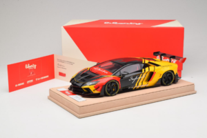 Lamborghini Aventador Liberty Walk Infinite Črn Rumena Timothy & Pierre 1:18 REMC035 Kovina – slika 7 od 7