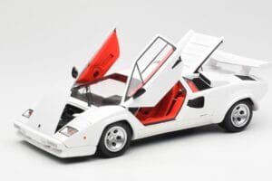 Lamborghini Countach LP500S Bela Kyosho 1:18 08320E Kovina – slika 2 od 8