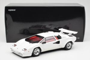 Lamborghini Countach LP500S Bela Kyosho 1:18 08320E Kovina – slika 8 od 8