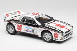 Lancia 037 #1 G. Cunico / E. Bartolich Targa Florio Winner 1983 Kyosho 1:18 08302H Kovina – slika 6 od 8