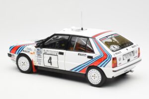 Lancia Delta HF 4WD #4 M. Alen / I. Kivimaki Martini Rally 1000 Lakes 1987 Kyosho 1:18 08960B Kovina – slika 7 od 8