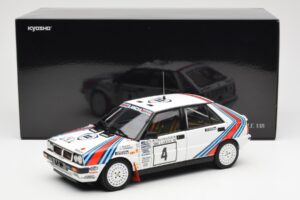 Lancia Delta HF 4WD #4 M. Alen / I. Kivimaki Martini Rally 1000 Lakes 1987 Kyosho 1:18 08960B Kovina – slika 8 od 8
