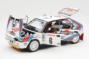 Lancia Delta HF 4WD #6 M. Biasion / T. Siviero Martini Rally Monte Carlo 1987 Kyosho 1:18 08960A Kovina – slika 2 od 8