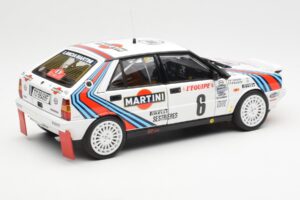 Lancia Delta HF 4WD #6 M. Biasion / T. Siviero Martini Rally Monte Carlo 1987 Kyosho 1:18 08960A Kovina – slika 3 od 8