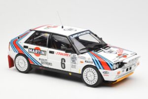 Lancia Delta HF 4WD #6 M. Biasion / T. Siviero Martini Rally Monte Carlo 1987 Kyosho 1:18 08960A Kovina – slika 6 od 8