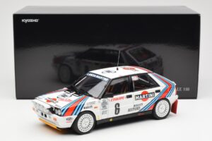 Lancia Delta HF 4WD #6 M. Biasion / T. Siviero Martini Rally Monte Carlo 1987 Kyosho 1:18 08960A Kovina – slika 8 od 8