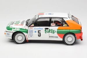 Lancia Delta HF Integrale Evo II Totip #5 A. Aghini / S. Farnocchia Rally Monte Carlo 1993 Kyosho 1:18 08348F Kovina – slika 4 od 8