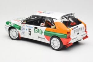 Lancia Delta HF Integrale Evo II Totip #5 A. Aghini / S. Farnocchia Rally Monte Carlo 1993 Kyosho 1:18 08348F Kovina – slika 7 od 8