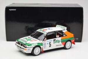 Lancia Delta HF Integrale Evo II Totip #5 A. Aghini / S. Farnocchia Rally Monte Carlo 1993 Kyosho 1:18 08348F Kovina – slika 8 od 8
