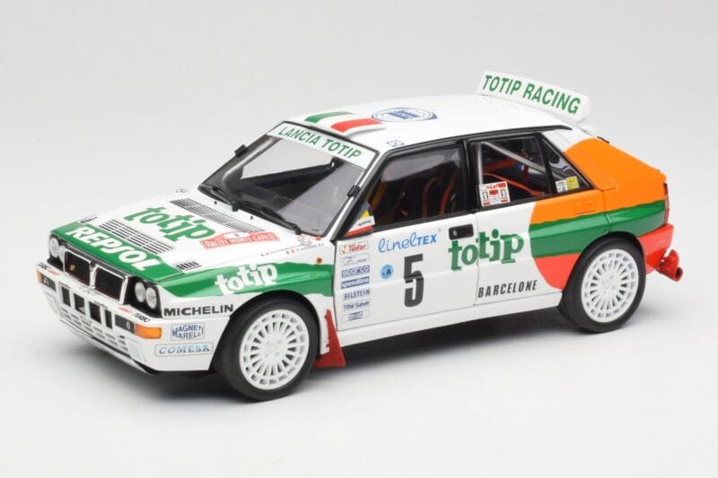 Lancia Delta HF Integrale Evo II Totip #5 A. Aghini / S. Farnocchia Rally Monte Carlo 1993 Kyosho 1:18 08348F Kovina
