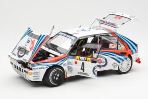 Lancia Delta HF Integrale Evo Martini #4 D. Auriol / B. Occelli Winner Rally Monte Carlo 1992 Kyosho 1:18 08348A Kovina – slika 2 od 8