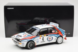 Lancia Delta HF Integrale Evo Martini #4 D. Auriol / B. Occelli Winner Rally Monte Carlo 1992 Kyosho 1:18 08348A Kovina – slika 8 od 8