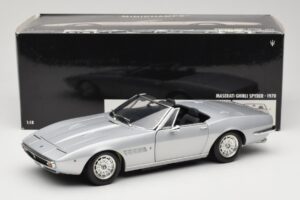 Maserati Ghibli Spyder Srebrna Minichamps 1:18 100122330 Kovina – slika 7 od 7