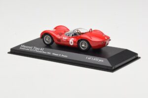 Maserati Tipo 61 #6 R. Penske SCCA National Race Meadowdale 1961 Minichamps 1:43 400611206 Kovina – slika 3 od 4