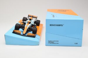 McLaren MCL35M #4 L. Norris 3rd Place Monaco GP 2021 Minichamps 1:18 533212402 Kovina – slika 6 od 6