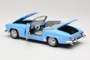 Mercedes 190 SL W121 Svetlo Modra Norev 1:18 183400 Kovina – slika 5 od 8