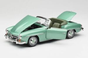Mercedes 190 SL W121 Svetlo Zelena Metallic Norev 1:18 183401 Kovina – slika 2 od 9