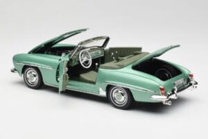 Mercedes 190 SL W121 Svetlo Zelena Metallic Norev 1:18 183401 Kovina – slika 6 od 9