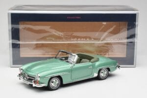 Mercedes 190 SL W121 Svetlo Zelena Metallic Norev 1:18 183401 Kovina – slika 9 od 9