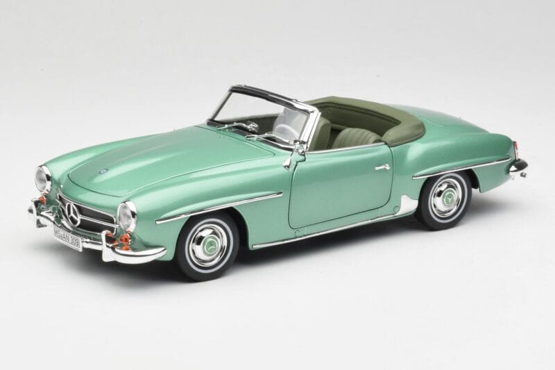 Mercedes 190 SL W121 Svetlo Zelena Metallic Norev 1:18 183401 Kovina