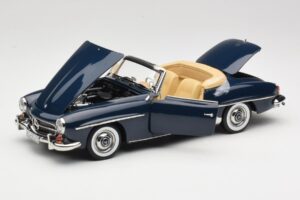 Mercedes 190 SL W121 Middle Blue Norev 1:18 183403 Kovina – slika 2 od 8