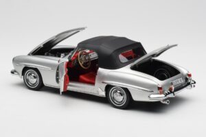 Mercedes 190 SL W121 Srebrn Norev 1:18 B660640604 Kovina – slika 5 od 8