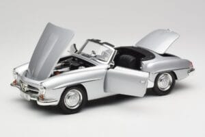Mercedes 190 SL W121 Srebrno Siv Minichamps 1:18 100037031 Kovina – slika 2 od 8