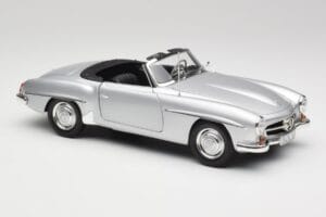 Mercedes 190 SL W121 Srebrno Siv Minichamps 1:18 100037031 Kovina – slika 6 od 8