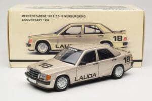 Mercedes 190E 2.3-16 W201 #1 N. Lauda Race of Champions Nurburgring 1984 AUTOart 1:18 88431 Kovina – slika 8 od 8