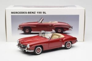 Mercedes 190SL W198 Rdeč AUTOart 1:18 76116 Kovina – slika 8 od 8