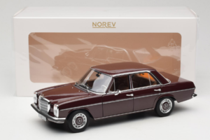 Mercedes 200 W115 Temno Rdečkasto Rjava Norev 1:18 183778 Kovina – slika 8 od 8