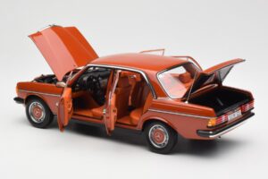 Mercedes 200 W123 English Rdeč Dealer Edition Norev 1:18 B66040653 Kovina – slika 5 od 8