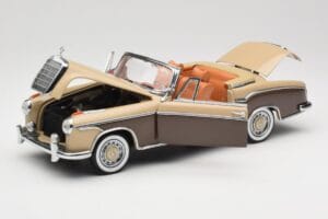 Mercedes 220 SE W128 Kabriolet Bronasto Rdeča Sun Star 1:18 3572 Kovina – slika 2 od 8