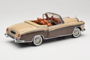 Mercedes 220 SE W128 Kabriolet Bronasto Rdeča Sun Star 1:18 3572 Kovina – slika 3 od 8