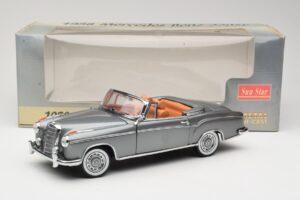 Mercedes 220 SE W128 Kabriolet Grey Metallic Sun Star 1:18 3352-M1 Kovina – slika 8 od 8