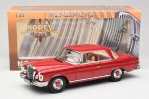 Mercedes 280 SE W108 Rdeč Norev 1:18 193527 Kovina – slika 8 od 8