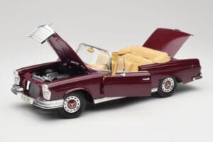 Mercedes 280SE W108 Bordeaux Rdeč Maisto 1:18 31811 Kovina – slika 2 od 8