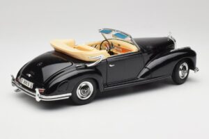 Mercedes 300 S W188 Kabriolet Črn Tchibo 1:18 36782 Kovina – slika 3 od 8