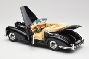Mercedes 300 S W188 Kabriolet Črn Tchibo 1:18 36782 Kovina – slika 5 od 8