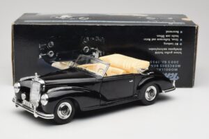 Mercedes 300 S W188 Kabriolet Črn Tchibo 1:18 36782 Kovina – slika 8 od 8
