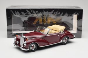 Mercedes 300 SC W188 Kabriolet Temno Rdeča KK-Scale 1:18 KKDC180942 Kovina – slika 6 od 6
