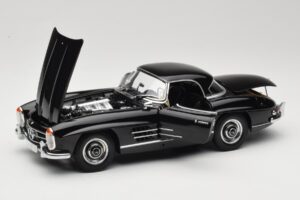 Mercedes 300 SL W198 Roadster With Hardtop Črn Minichamps 1:18 180039040 Kovina – slika 2 od 8