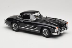 Mercedes 300 SL W198 Roadster With Hardtop Črn Minichamps 1:18 180039040 Kovina – slika 6 od 8