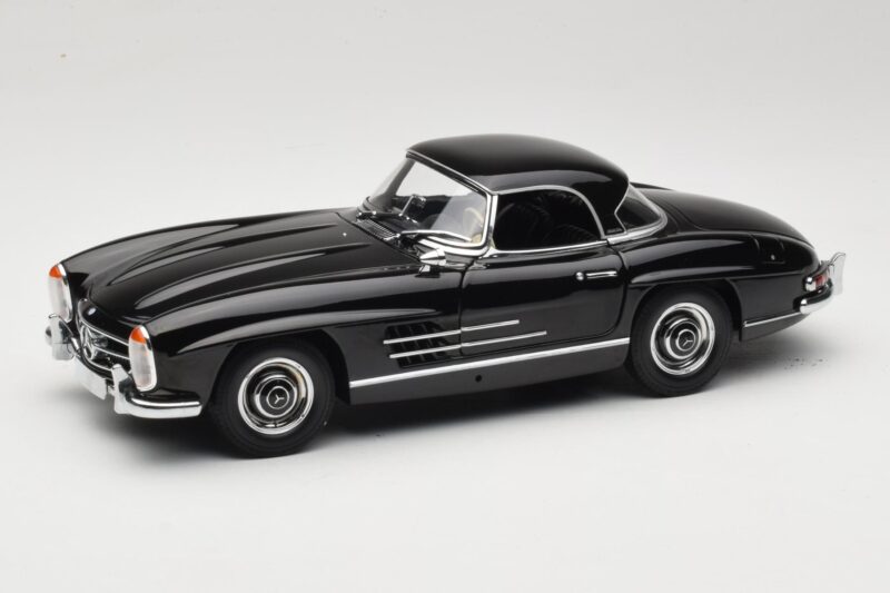 Mercedes 300 SL W198 Roadster With Hardtop Črn Minichamps 1:18 180039040 Kovina