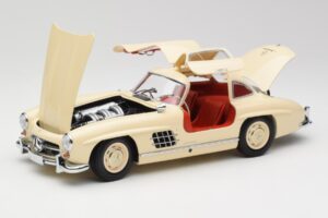 Mercedes 300 SL W198 Kremna Z Rdečo Notranjostjo Minichamps 1:18 180039002 Kovina – slika 2 od 8