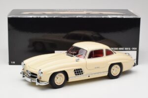 Mercedes 300 SL W198 Kremna Z Rdečo Notranjostjo Minichamps 1:18 180039002 Kovina – slika 8 od 8