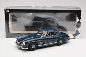 Mercedes 300 SL W198 Gullwing Temno Modra Minichamps 1:18 110037216 Kovina – slika 8 od 8