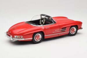 Mercedes 300 SL W198 Roadster Rdeč s Trdim Strešnim Vstavkom Minichamps 1:18 180039041 Kovina – slika 3 od 8